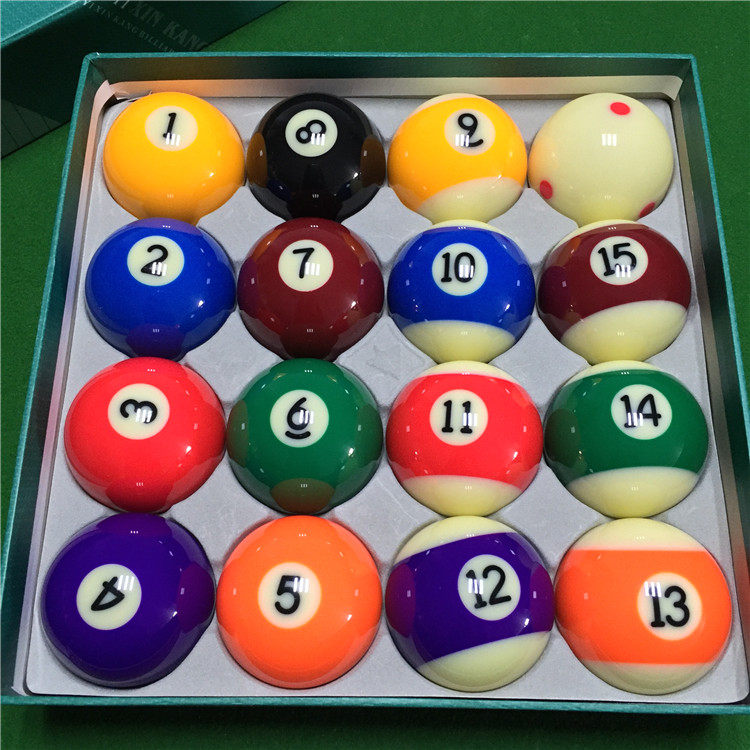 黑8台球子大号水晶球标准16彩台球子美式桌球小号石头球用品配件