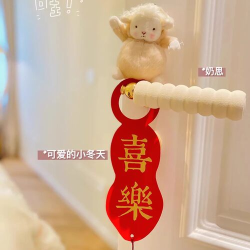 卡通硅胶门把手套冬季防静电入户门卧室窗户防撞垫单元门把保护套 - 图2
