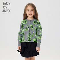 Jiang Nanbu clothes boy clothing autumn winter cardiovert sweater knit jacket warm male and female child jnbyjnbyz