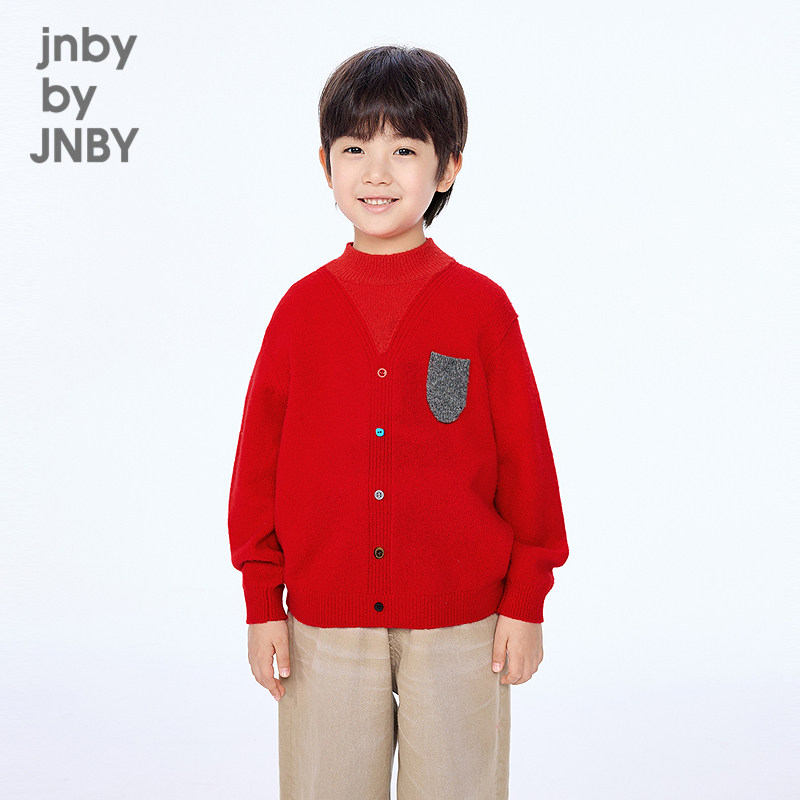 [节日系列]江南布衣童装宽松长袖套头毛衣简约冬男女童jnbybyjnby 女童冬实拍商品图