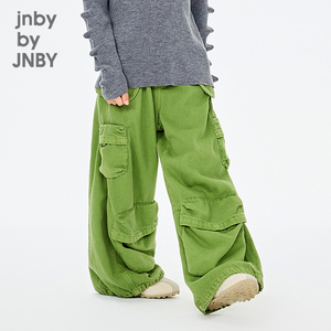 新款江南布衣童装牛仔长裤四色工装街舞潮流