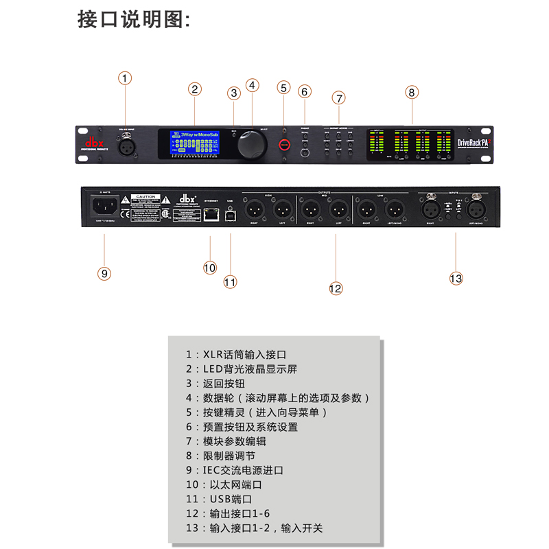 促dbxpa数字音频处理器 dbx PA2 360效果器均衡器舞台演出dsp - 图0