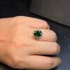 Natural diopside ring produced in Russia, weight 2.94 carats, square pillow shape, 7.7*9.8mm fine silver