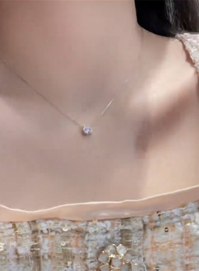 经典百搭锆石项链女精致简约