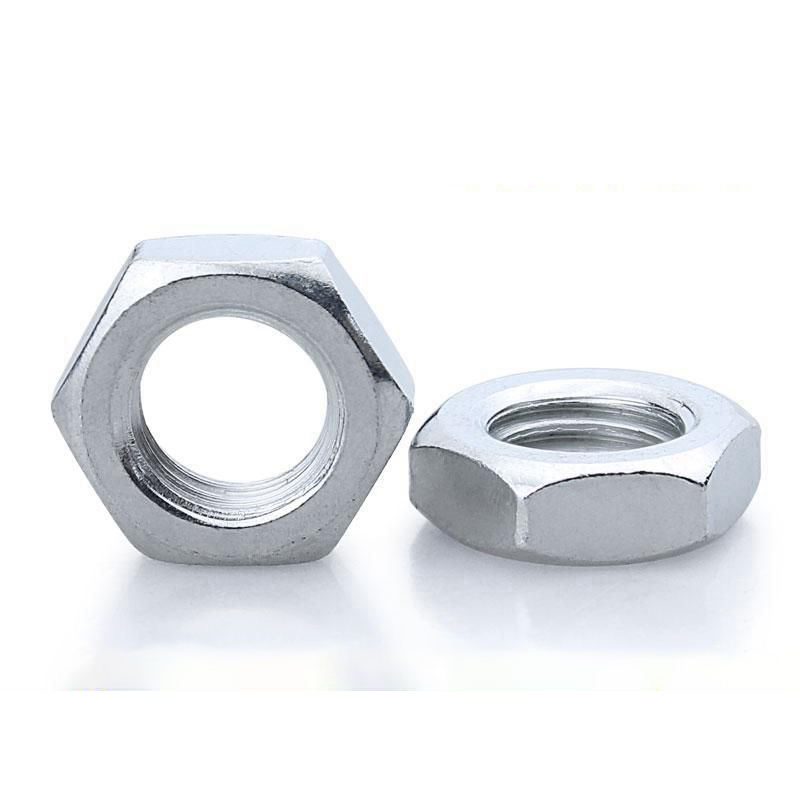 GB54镀锌螺帽扁螺母M10M12M14M20*1*1.25 六角细牙细丝细扣薄螺母 - 图3