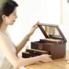Jewelry box earrings necklace ring retro light luxury