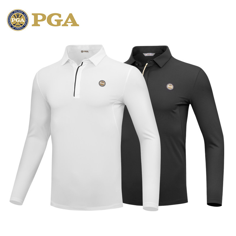 【两件5折】PGA高尔夫服装男士长袖T恤上衣服装男装polo衫,淘宝优惠券,粉丝福利购,淘宝优惠卷