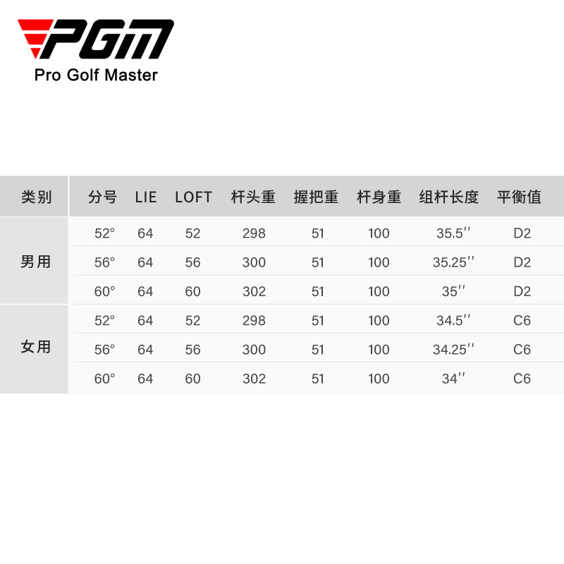 PGM 高尔夫球杆切杆挖起杆男女短铁杆沙杆s杆p杆52/56/60度沙坑杆 - 图3