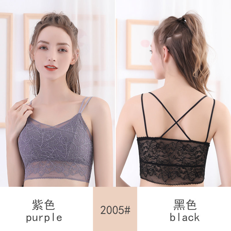 白色罩衫防走光美背吊带一体文胸 鸿姿情内衣抹胸