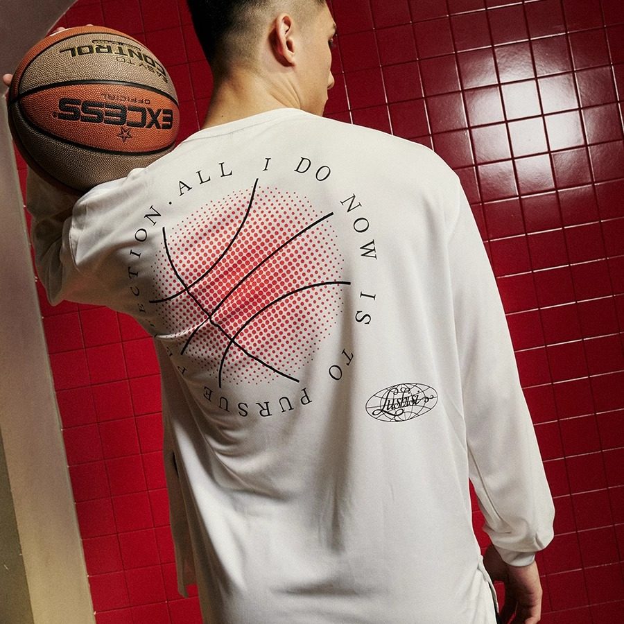 LUSHISI秋季[日落篮球]网眼速干运动长袖t恤男训练投篮服美式街头,淘宝优惠券,粉丝福利购,淘宝优惠卷
