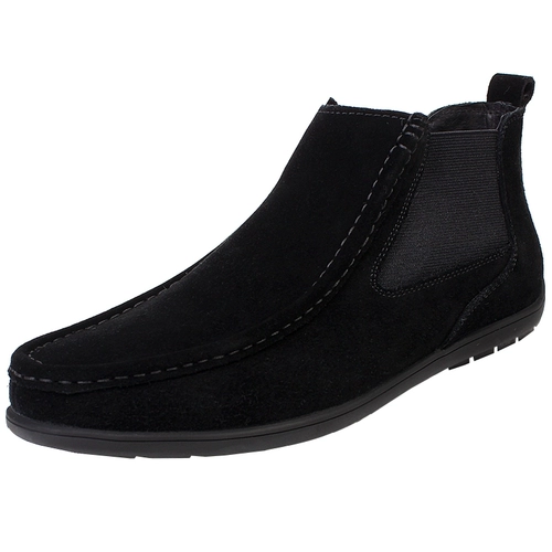 Демисезонная утепленная замшевая повседневная обувь для отдыха, европейский стиль, легко надевать