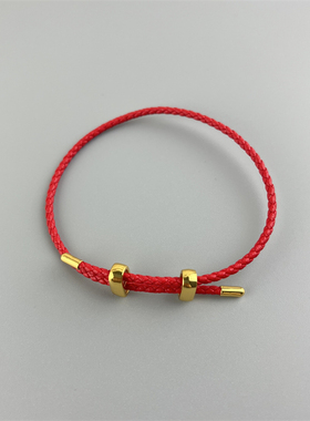 手链手绳串珠皮绳铜男女