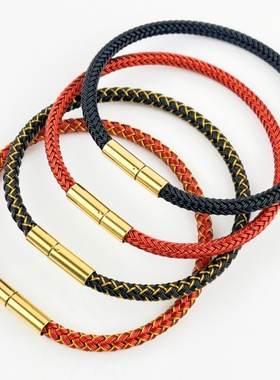 4mm粗防水钢丝绳金色手链