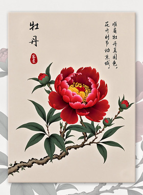 KS色系客厅卧室荷花菊花牡丹山茶玉兰植物花卉手工填涂色数字油画