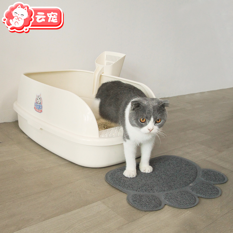 猫乐适 特大号半封闭猫砂盆幼猫 小号猫厕所防外溅成猫 猫咪用品