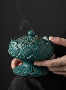 宝莲灯复古香薰炉盘香炉摆件