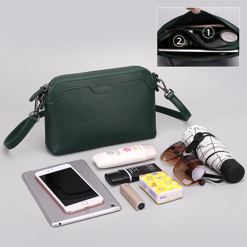 蓝舞牛皮2020新款流行双层贝壳包 蓝舞女士包袋