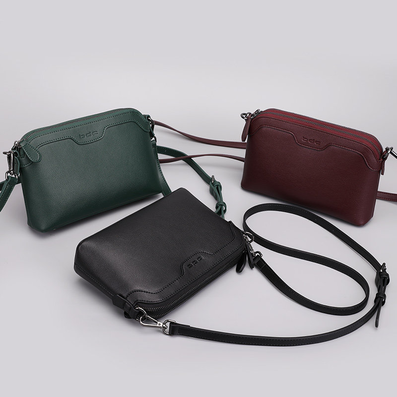 蓝舞牛皮2020新款流行双层贝壳包 蓝舞女士包袋