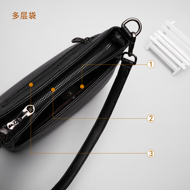 2020新款时尚百搭头层牛皮斜挎包 蓝舞女士包袋