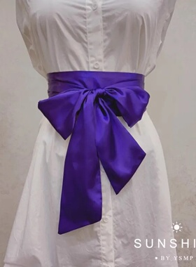 9.5x250cm Satin Silk Bow Corset Waist Belt Women Lady Girl