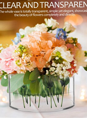 1pc Clear Round Acrylic Flower Vase12Holes Centerpiece Vases