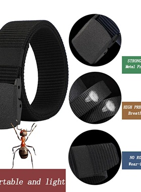 Mens Nylon Webbing Belts Canvas Casual Fabric Tactical Belt