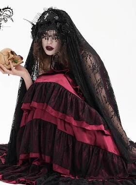 Devil Fashion恶魔时尚女装哥特暗黑纱纱蕾丝头纱AS204