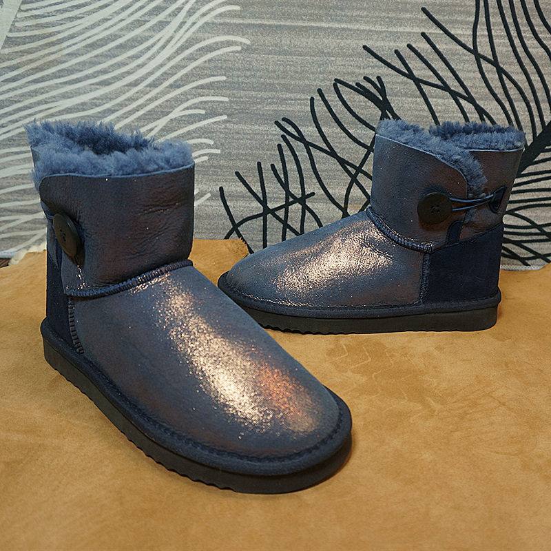 福利处理款（看说明）冬季真皮羊皮毛一体雪地靴 短筒一粒扣60-1,淘宝优惠券,粉丝福利购,淘宝优惠卷