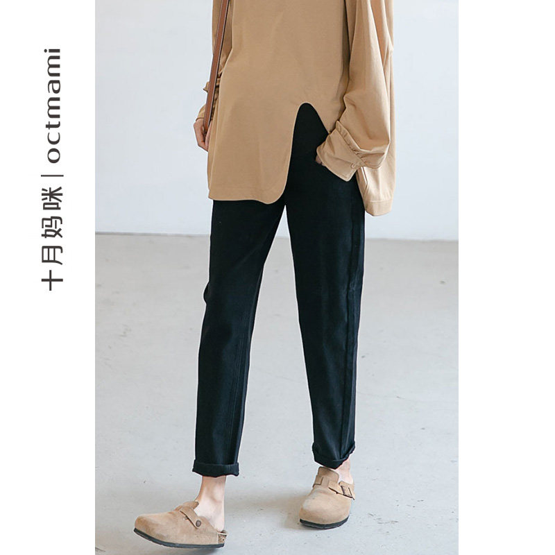 【新品】十月妈咪孕妇老爹裤锥形裤子 十月妈咪母婴专营孕妇直筒裤