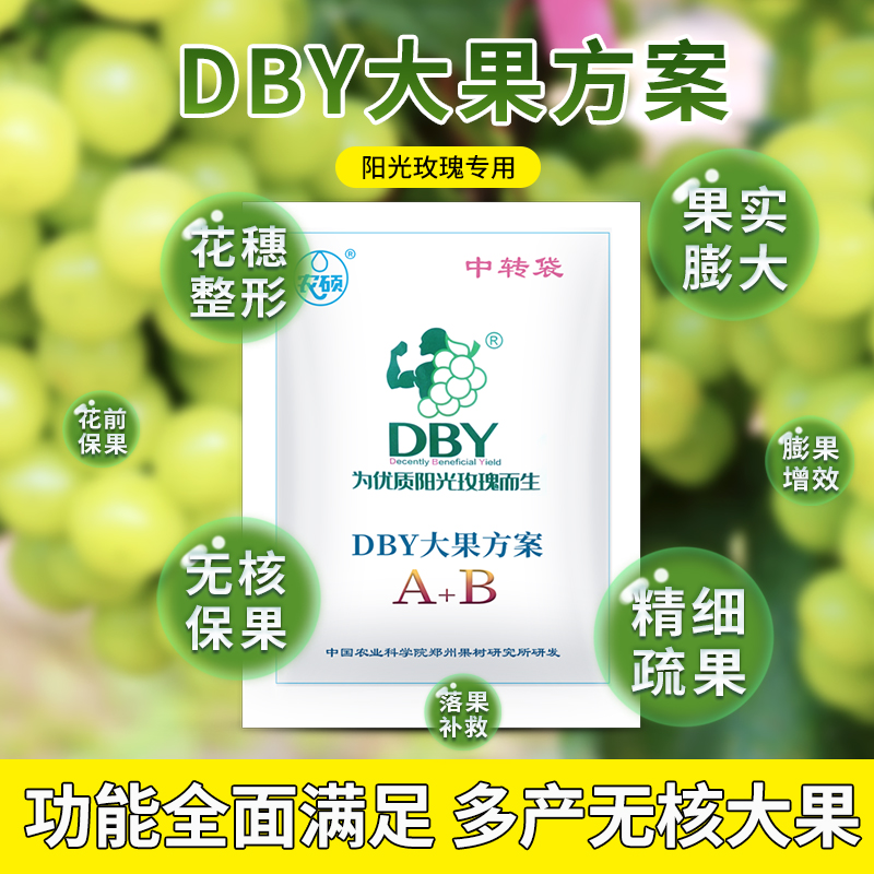 郑州果树研究所DBY大果 A+B阳光玫瑰无核化葡萄农用叶面肥 - 图2