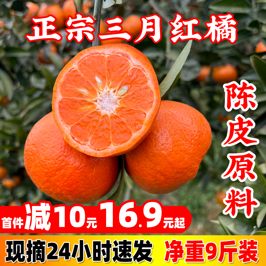 万州三月红桔川红橘小柑新鲜陈皮孕妇水果大红袍正宗重庆老树柑子