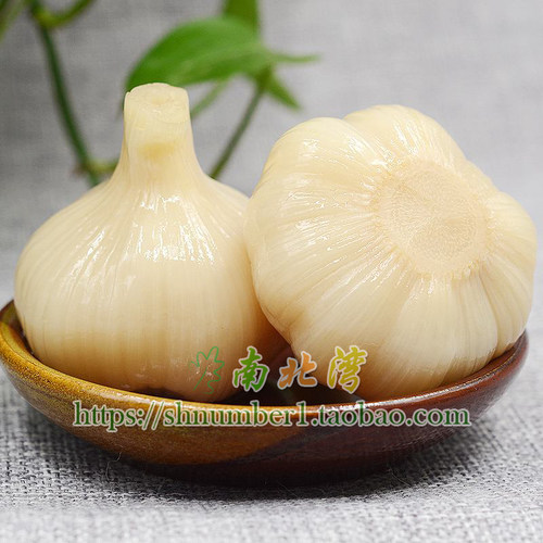 猕猴酱菜白糖大蒜腌制水晶蒜头1500g罐装甜蒜咸菜早餐配粥下饭菜 - 图1