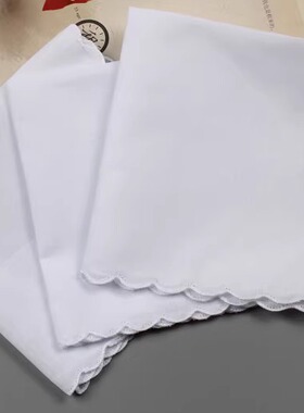 手工制作涂鸦全棉手帕纯白DIY