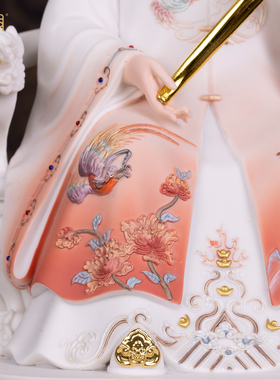 四大家族胡三太奶树脂佛堂摆件