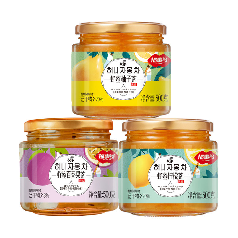 福事多蜂蜜柚子柠檬百香果茶*冲饮 福事多蜂蜜果味茶