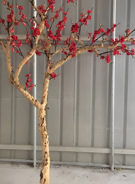仿真红梅树干花艺装饰落地摆件