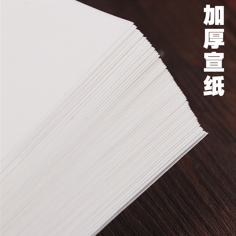 上海市九年义务教育阶段写字等级考试专用纸白色宣纸毛笔纸加厚不洇墨不透纸小学生一级描红练习书法考级套装-图3