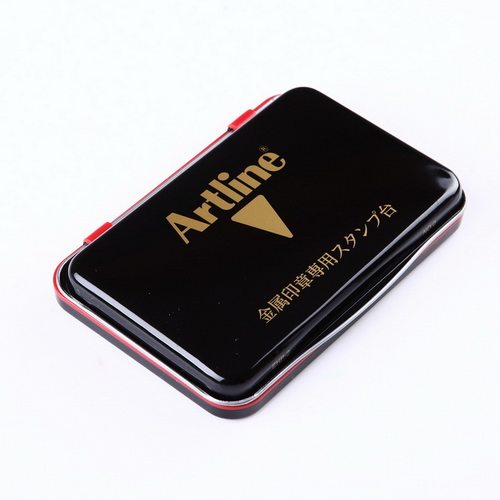 日本旗牌-Artline雅丽金属印章办公印台红色银行财务印泥书法画家石头印章铜章用印台EHP-2 快干印油ESAP-40 - 图0