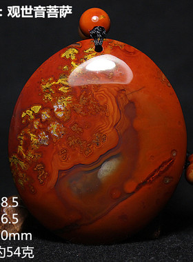 天然战国红南红玛瑙吊坠项链毛衣链奇石象形男女颈饰高端饰品