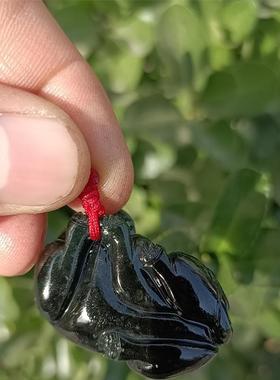 泰山玉坠貔貅吊坠男女款挂件招财皮丘护身天然玉石挂坠手工雕刻