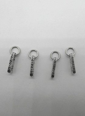 s925纯银平安富贵小挂坠吊件DIY手工制作手链项链串珠挂件配件