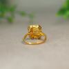 Natural grade A jadeite safe square ring