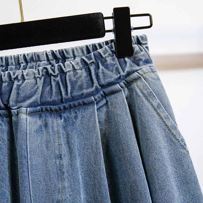 大码高腰阔腿牛仔裤女春季宽松胖mm显瘦垂感拖地长裤复古百搭裙裤,淘宝优惠券,粉丝福利购,淘宝优惠卷