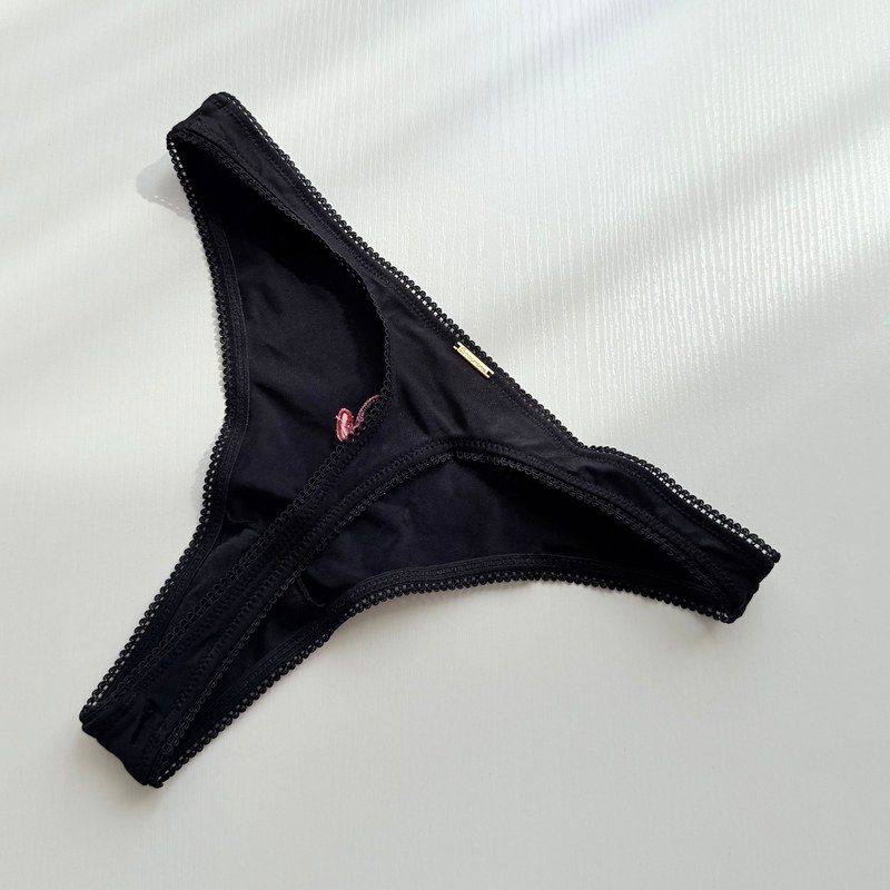 英国boux性感蕾丝丁字裤女木耳边刺绣低腰内裤T裤,淘宝优惠券,粉丝福利购,淘宝优惠卷