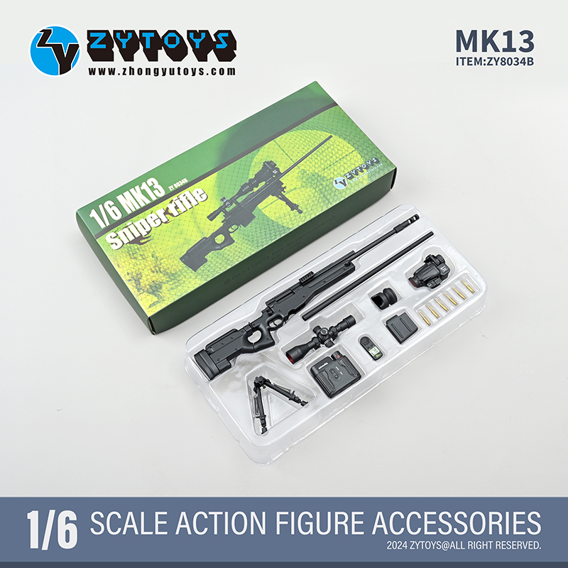 ZYTOYS 1/6 MK13狙击步枪 AWP 塑料模型 摆设品兵人散件 吃鸡游戏 - 图0