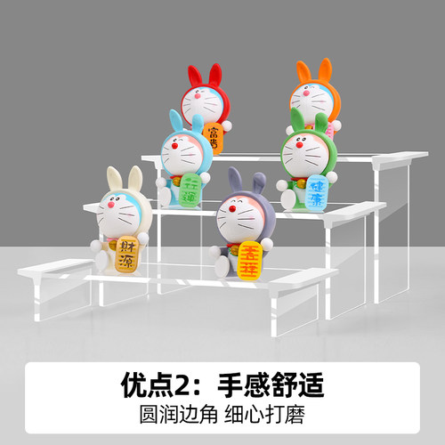 亚克力展示架透明增高鞋子小摆件置物架手办直播陈列多功能收纳架 - 图1