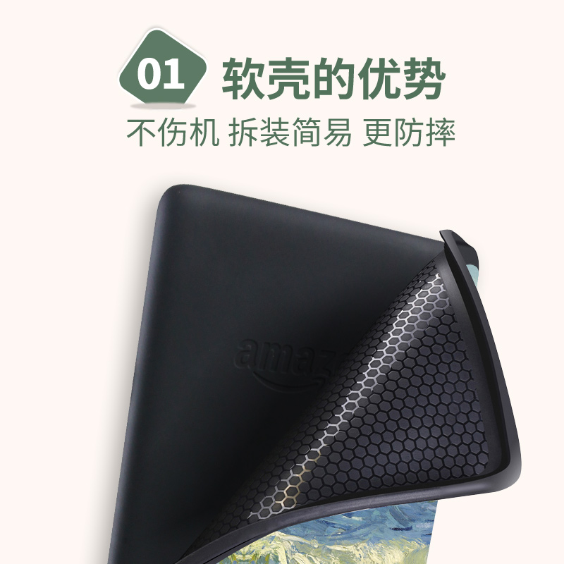 适用KindlePaperwhite4保护套壳KPW4电子书PQ94WIF阅读书器皮套纸 - 图1