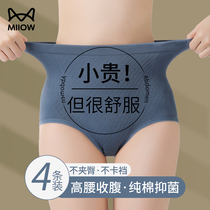 Cat person underwear ladies pure cotton stall antibacterial high waist powerful close-up hip 2023 new big code teenage girl shorts