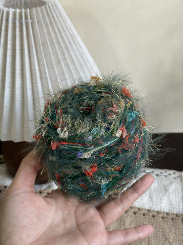 定制【圣诞绿】手混线毛线团包包特色线编织围巾帽子diy柔软100g - 图3