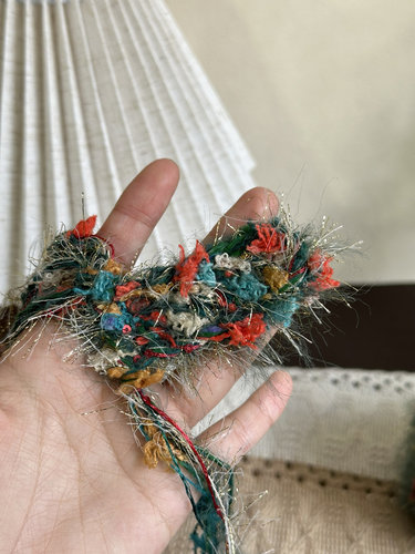 定制【圣诞绿】手混线毛线团包包特色线编织围巾帽子diy柔软100g - 图1